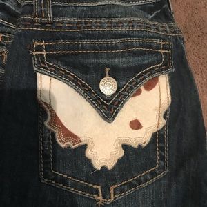 Miss Me Cowhide Pocket Jeans - Size 28